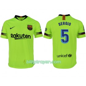 Billige Fotballdrakter FC Barcelona SERGIO 5 Bortedraktsett 2018/19 Kortermet